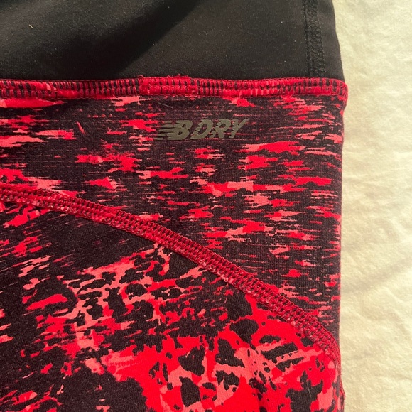 Nike Dri-Fit Womens Leggings Medium Black Pink/peach Capri Cropped Pull On XL - Picture 4 of 6